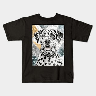 Dog Portrait - Dalmatian Kids T-Shirt